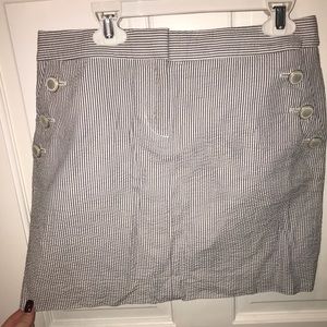 J. Crew nautical pinstripe skirt